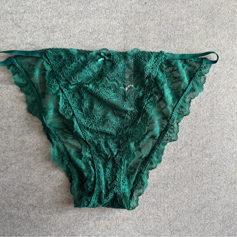 Victoria's Secret Dream Angels Spruce Green Lace Panties